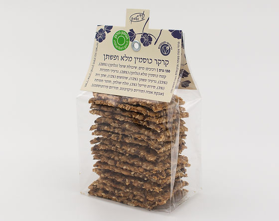 קרקר כוסמין מלא ופשתן