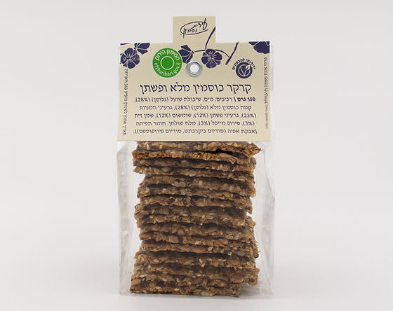 קרקר כוסמין מלא ופשתן